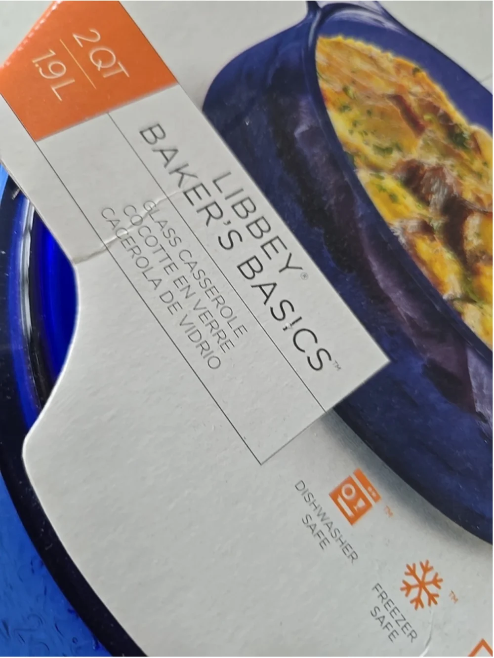 Libbey Baker's Basics 2QT Round Cobalt Blue Casserole Baking Dish & Lid New